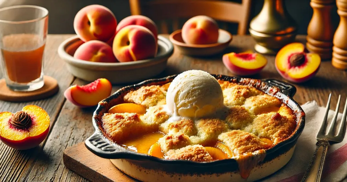 Peach Cobbler with Cake Mix